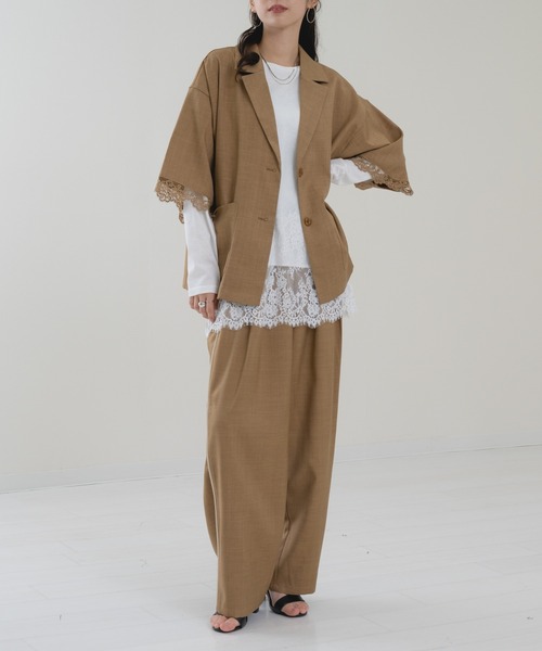refinedworks（リファインドワークス）の「【refinedworks】袖レース テーラー ジャケット（その他アウター・レディース・ブラウン/チャコールグレー・FREE）」の21枚目の写真