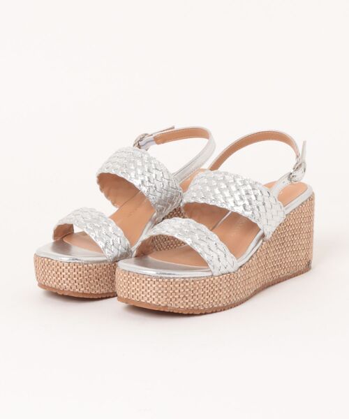 PARADIS COULEUR(パラディクルール)の「【PARADIS COULEUR】メタリックメッシュウエッジサンダル(362128)(サンダル・レディース・シルバー・39/38/37/36)」の2枚目の写真