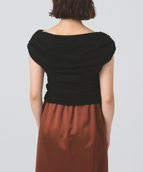 Ray BEAMS（レイビームス）の「ギャザー ドレープ Tシャツ（Tシャツ/カットソー・レディース・ブラック/ホワイト・ONE SIZE）」の20枚目の写真