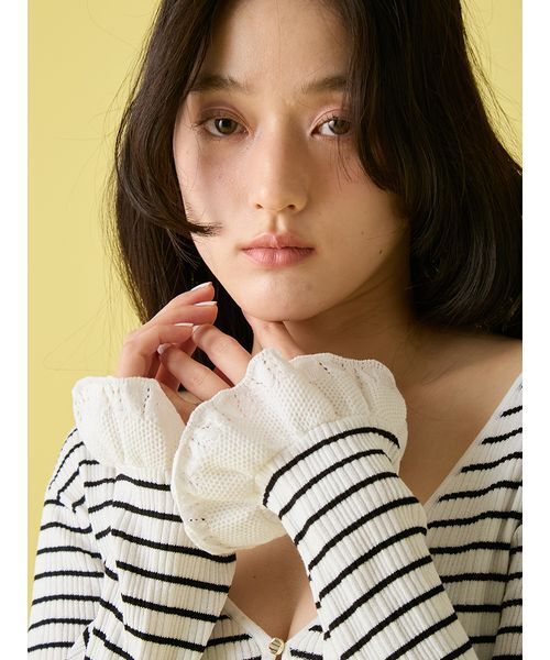 LILY BROWN(リリーブラウン)の「ウォッシャブルVネックニットカーディガン(カーディガン/ボレロ・レディース・ブラック/ピンクベージュ/その他・F)」の18枚目の写真