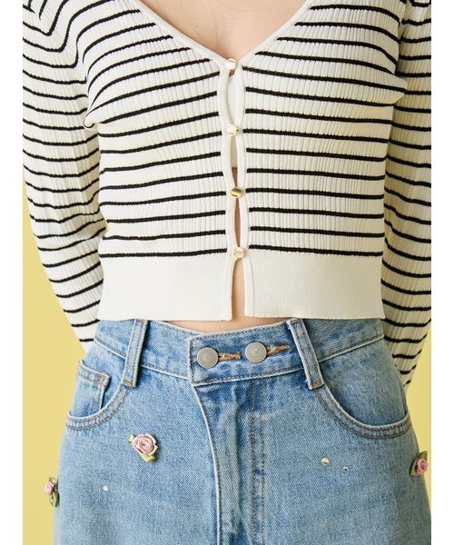 LILY BROWN(リリーブラウン)の「ウォッシャブルVネックニットカーディガン(カーディガン/ボレロ・レディース・ブラック/ピンクベージュ/その他・F)」の19枚目の写真