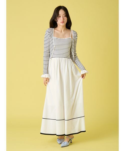 LILY BROWN(リリーブラウン)の「ウォッシャブルVネックニットカーディガン(カーディガン/ボレロ・レディース・ブラック/ピンクベージュ/その他・F)」の7枚目の写真