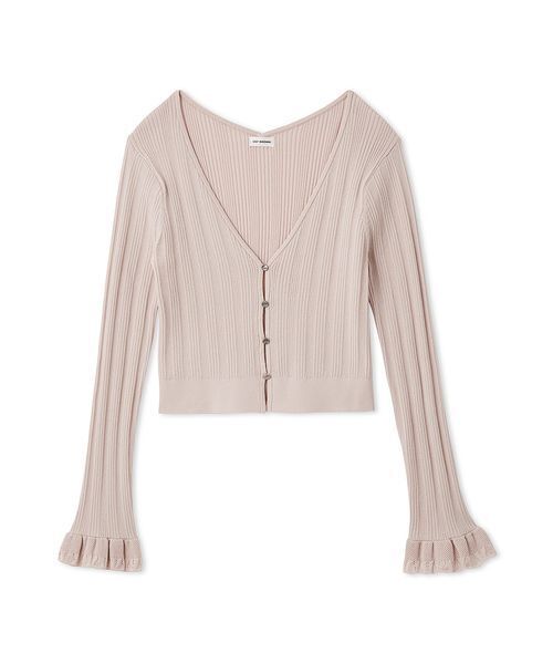 LILY BROWN(リリーブラウン)の「ウォッシャブルVネックニットカーディガン(カーディガン/ボレロ・レディース・ブラック/ピンクベージュ/その他・F)」の11枚目の写真