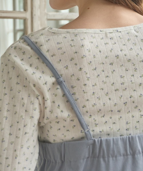 Birthday room(バースデイルーム)の「ロゴレース付キャミチュニック/logo lace cami tunic(キャミソール・レディース・アイボリー/ブルー・FREE)」の13枚目の写真