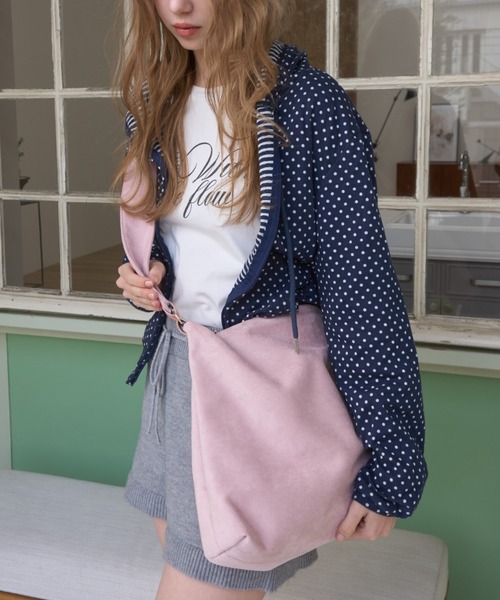 Birthday room（バースデイルーム）の「【大容量】2wayスエードライクショルダーBAG/2-way suede-like shoulder bag（ショルダーバッグ・レディース・ピンク/ブラウン・FREE）」の3枚目の写真