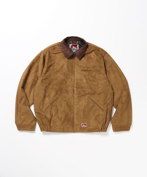 BEN DAVIS/WHITE LABEL(ベンデイビス ホワイトラベル)の「【BEN DAVIS(ベンデイビス)】FAUX SUEDE WORK JACKET / ワーク ジャケット ジップ スウェード ポケット(ブルゾン・メンズ・ベージュ系その他3/ベージュ・MEDIUM/LARGE/X-LARGE)」の2枚目の写真