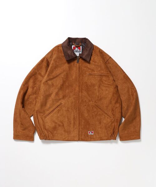 BEN DAVIS/WHITE LABEL(ベンデイビス ホワイトラベル)の「【BEN DAVIS(ベンデイビス)】FAUX SUEDE WORK JACKET / ワーク ジャケット ジップ スウェード ポケット(ブルゾン・メンズ・ベージュ系その他3/ベージュ・MEDIUM/LARGE/X-LARGE)」の1枚目の写真