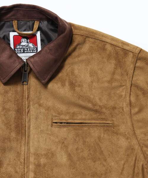 BEN DAVIS/WHITE LABEL(ベンデイビス ホワイトラベル)の「【BEN DAVIS(ベンデイビス)】FAUX SUEDE WORK JACKET / ワーク ジャケット ジップ スウェード ポケット(ブルゾン・メンズ・ベージュ系その他3/ベージュ・MEDIUM/LARGE/X-LARGE)」の9枚目の写真