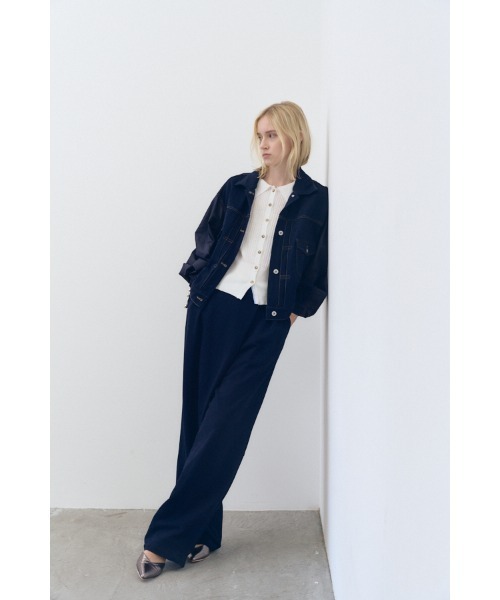 Muel Chic(ミュエルシック)の「Nove sweat denim pants ノーヴェスウェットデニムパンツ(デニムパンツ・レディース・ブルー/ブラック/インディゴブルー・SMALL/MEDIUM)」の22枚目の写真