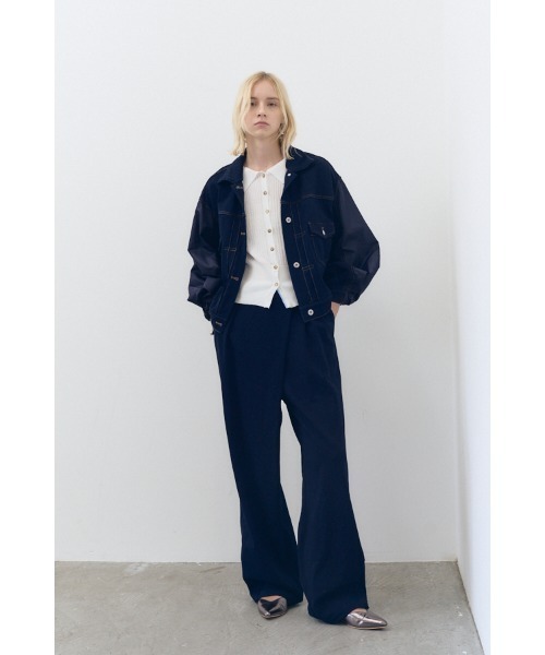 Muel Chic(ミュエルシック)の「Nove sweat denim pants ノーヴェスウェットデニムパンツ(デニムパンツ・レディース・ブルー/ブラック/インディゴブルー・SMALL/MEDIUM)」の17枚目の写真