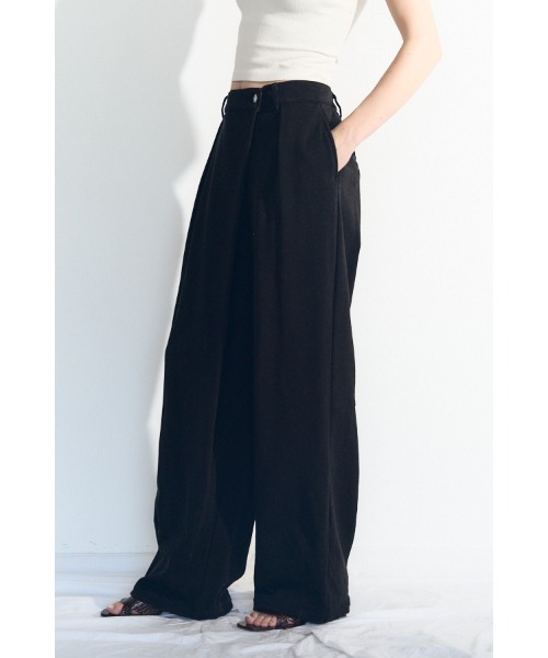 Muel Chic(ミュエルシック)の「Nove sweat denim pants ノーヴェスウェットデニムパンツ(デニムパンツ・レディース・ブルー/ブラック/インディゴブルー・SMALL/MEDIUM)」の9枚目の写真