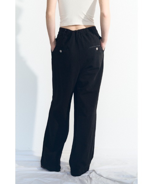 Muel Chic(ミュエルシック)の「Nove sweat denim pants ノーヴェスウェットデニムパンツ(デニムパンツ・レディース・ブルー/ブラック/インディゴブルー・SMALL/MEDIUM)」の8枚目の写真
