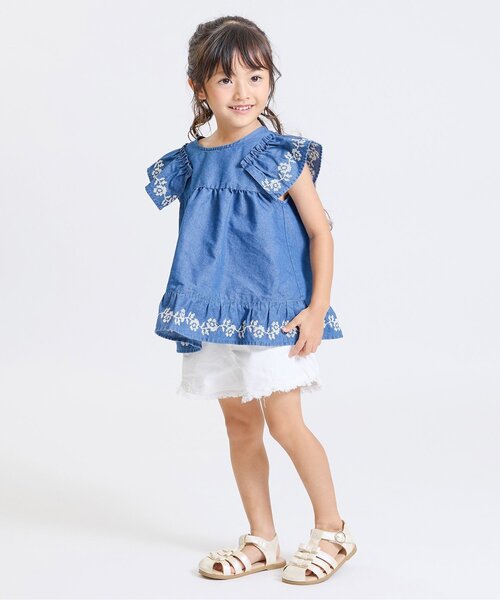 apres les cours(アプレレクール)の「【WEB限定】フリンジショートパンツ(その他パンツ・キッズ・ネイビー/オフホワイト/レモンイエロー/ブルー/ピンク・100/110/130/140/90/80/120)」の16枚目の写真