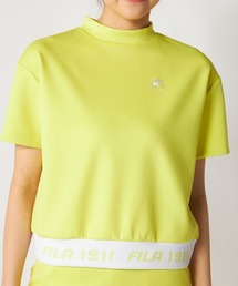 【FILA GOLF:フィラゴルフ】レディース半袖モックネックシャツ ダンボールニット ゴルフ