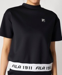 【FILA GOLF:フィラゴルフ】レディース半袖モックネックシャツ ダンボールニット ゴルフ