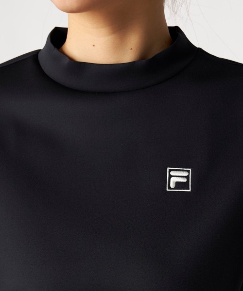 FILA GOLF（フィラゴルフ ）の「【FILA GOLF:フィラゴルフ】レディース半袖モックネックシャツ　ダンボールニット　ゴルフ（シャツ/ブラウス・レディース・ホワイト/イエロー/ミント/ブラック・X-LARGE/MEDIUM/LARGE/XX-LARGE）」の17枚目の写真