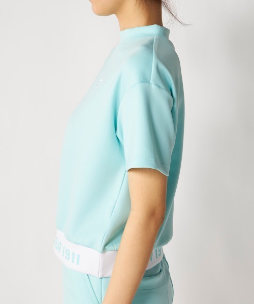 FILA GOLF（フィラゴルフ ）の「【FILA GOLF:フィラゴルフ】レディース半袖モックネックシャツ　ダンボールニット　ゴルフ（シャツ/ブラウス・レディース・ホワイト/イエロー/ミント/ブラック・X-LARGE/MEDIUM/LARGE/XX-LARGE）」の22枚目の写真