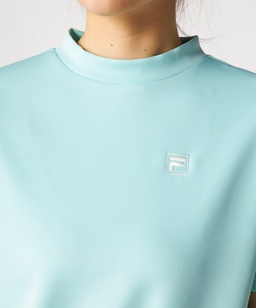 FILA GOLF（フィラゴルフ ）の「【FILA GOLF:フィラゴルフ】レディース半袖モックネックシャツ　ダンボールニット　ゴルフ（シャツ/ブラウス・レディース・ホワイト/イエロー/ミント/ブラック・X-LARGE/MEDIUM/LARGE/XX-LARGE）」の13枚目の写真
