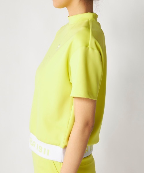 FILA GOLF（フィラゴルフ ）の「【FILA GOLF:フィラゴルフ】レディース半袖モックネックシャツ　ダンボールニット　ゴルフ（シャツ/ブラウス・レディース・ホワイト/イエロー/ミント/ブラック・X-LARGE/MEDIUM/LARGE/XX-LARGE）」の14枚目の写真