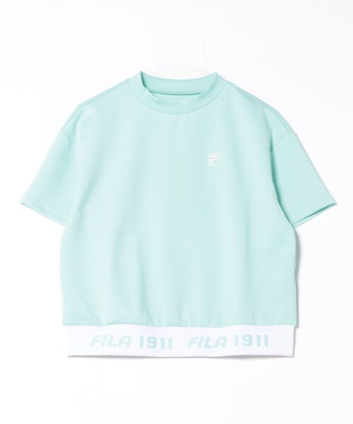 FILA GOLF（フィラゴルフ ）の「【FILA GOLF:フィラゴルフ】レディース半袖モックネックシャツ　ダンボールニット　ゴルフ（シャツ/ブラウス・レディース・ホワイト/イエロー/ミント/ブラック・X-LARGE/MEDIUM/LARGE/XX-LARGE）」の21枚目の写真