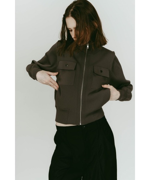 Knuth Marf（クヌースマーフ）の「pocket zip up knit（ニット/セーター・レディース・サンドベージュ/グレー・FREE）」の8枚目の写真