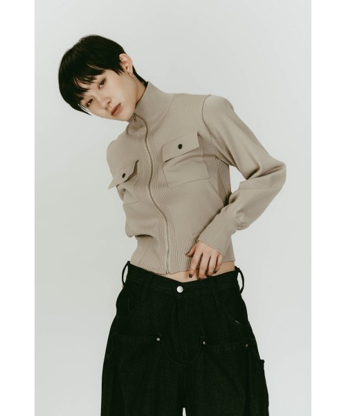 pocket zip up knit（ニット/セーター）｜Knuth Marf（クヌースマーフ