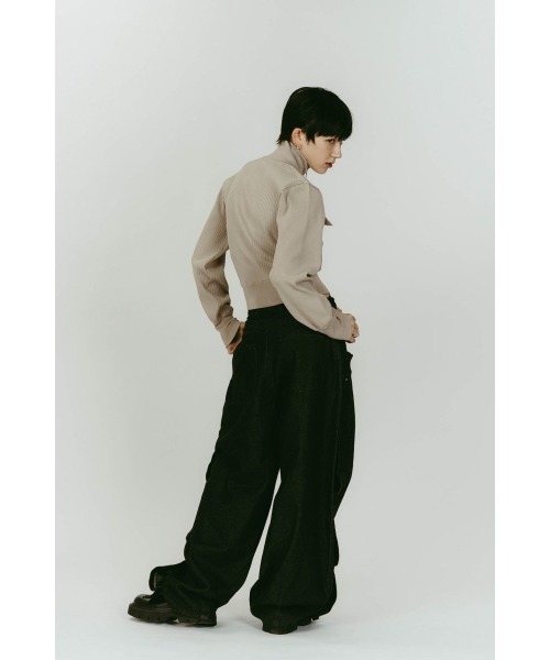Knuth Marf（クヌースマーフ）の「pocket zip up knit（ニット/セーター・レディース・サンドベージュ/グレー・FREE）」の18枚目の写真