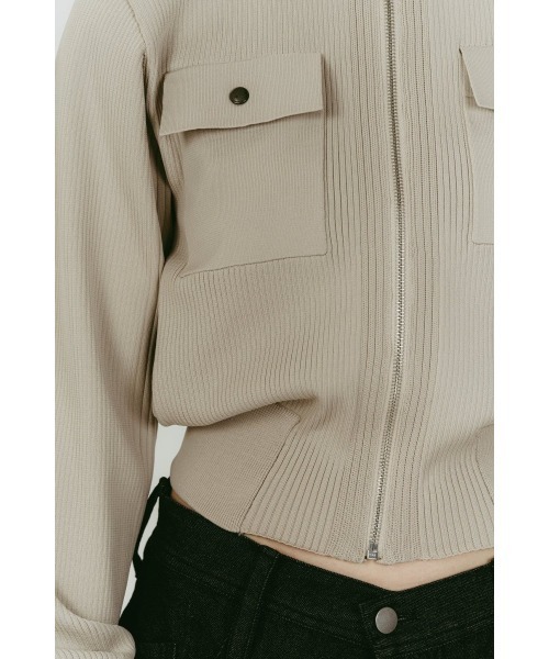 Knuth Marf（クヌースマーフ）の「pocket zip up knit（ニット/セーター・レディース・サンドベージュ/グレー・FREE）」の22枚目の写真