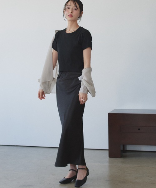 TREOVER(トレオーバー)の「トレンド感あるシアーシャツとシンプルなリブTシャツの2点セット(シャツ/ブラウス・レディース・ライトグレー/ピンク/オフホワイト/ブラック/ライトブルー・FREE)」の11枚目の写真