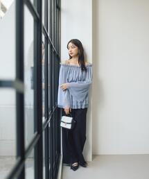 PROPORTION BODY DRESSING | ベルト付き美脚ワイドパンツ / 1216130303(その他パンツ)
