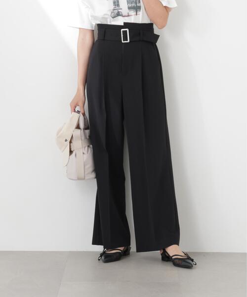 PROPORTION BODY DRESSING（プロポーションボディドレッシング）の「＜明日香さんコラボ＞ベルト付き美脚ワイドパンツ / 1216130303（その他パンツ・レディース・ホワイト/ブラック・MEDIUM/SMALL/P/S）」の13枚目の写真