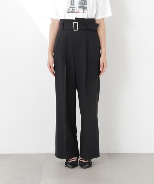 PROPORTION BODY DRESSING（プロポーションボディドレッシング）の「＜明日香さんコラボ＞ベルト付き美脚ワイドパンツ / 1216130303（その他パンツ・レディース・ホワイト/ブラック・MEDIUM/SMALL/P/S）」の14枚目の写真