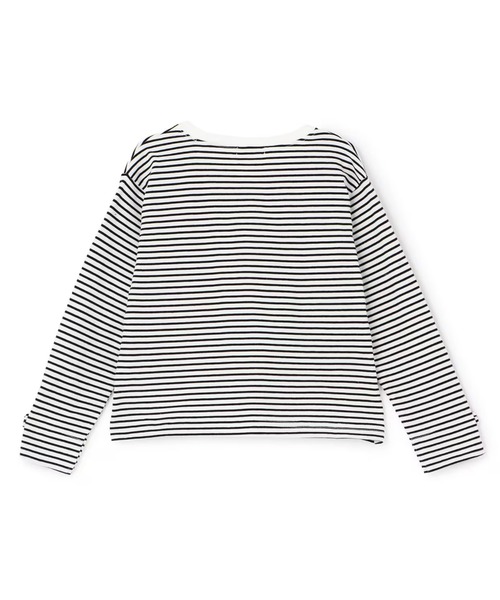 trois lapins kp(トロワラパンケーピー)の「【Trois Lapins】 okiniiri 長T 【POMプロテクト加工】(Tシャツ/カットソー・キッズ・サックスブルー/ブラック・120cm/140cm/150cm/160cm/130cm)」の3枚目の写真