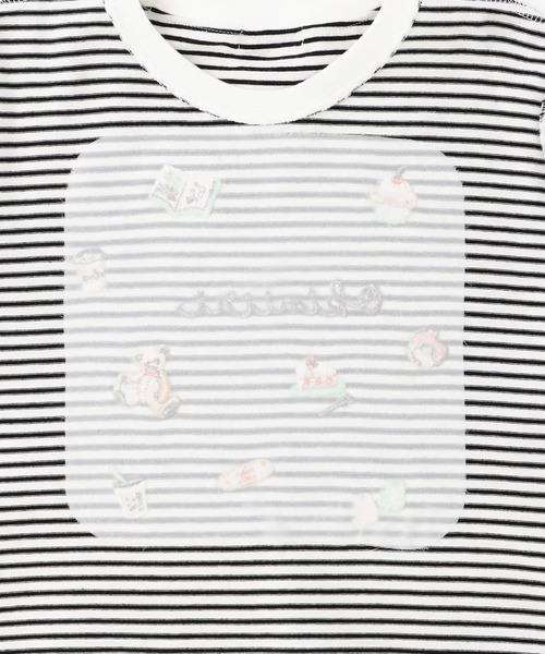 trois lapins kp(トロワラパンケーピー)の「【Trois Lapins】 okiniiri 長T 【POMプロテクト加工】(Tシャツ/カットソー・キッズ・サックスブルー/ブラック・120cm/140cm/150cm/160cm/130cm)」の7枚目の写真