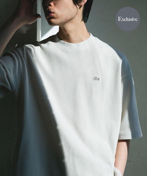 LACOSTE(ラコステ)の「『別注』LACOSTE×DOORS THICK PIQUE ROUND SHORT-SLEEVE(Tシャツ/カットソー・メンズ・グリーン/ライトブルー/アイボリー/ネイビー・3/4)」の2枚目の写真