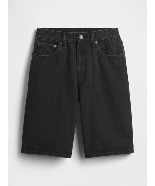 GAP(ギャップ)の「11インチ ミッドライズ ロングライン デニムショートパンツ(デニムパンツ・レディース・ブラック・26/25/23/24/27/28/29/30)」の2枚目の写真