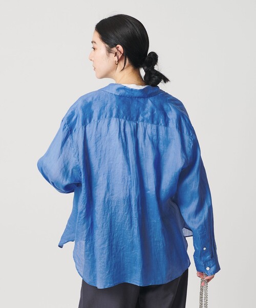 BEAUTY&YOUTH UNITED ARROWS（ビューティーアンドユースユナイテッドアローズ）の「麻 レギュラーカラー シャツ ウォッシャブル（シャツ/ブラウス・レディース・ホワイト/ブラック/コバルトブルー・FREE）」の8枚目の写真