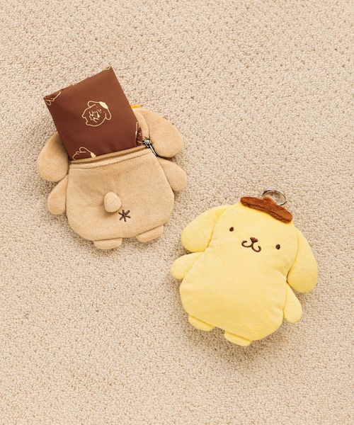 Me%（ミィパーセント）の「【ポムポムプリン】ポーチ付きエコBAG　631402（エコバッグ/サブバッグ・レディース・ブラック/ブラウン/イエロー系その他・FREE）」の5枚目の写真