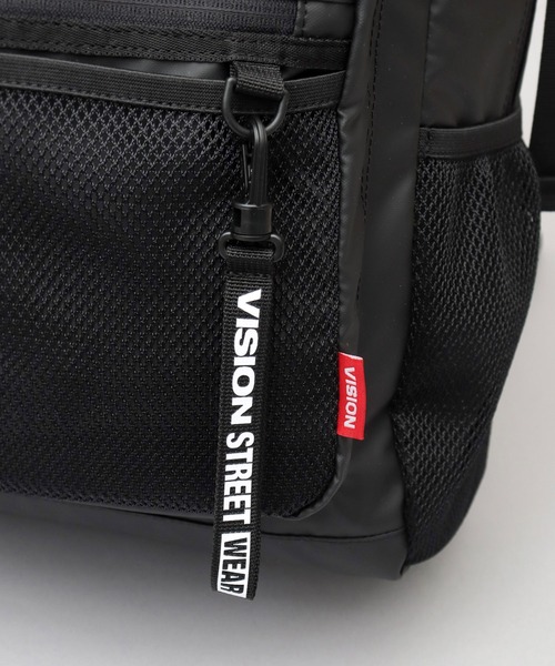 VISION STREET WEAR(ヴィジョンストリートウェア)の「大容量 ポリウレタンコーティング 600Dポリエステル 2ポケット バックパック A4・B4・PC収納対応(バックパック/リュック・メンズ・ブラック・FREE)」の16枚目の写真
