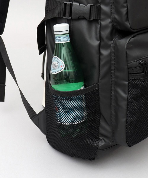 VISION STREET WEAR(ヴィジョンストリートウェア)の「大容量 ポリウレタンコーティング 600Dポリエステル 2ポケット バックパック A4・B4・PC収納対応(バックパック/リュック・メンズ・ブラック・FREE)」の17枚目の写真