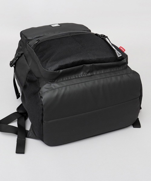 VISION STREET WEAR(ヴィジョンストリートウェア)の「大容量 ポリウレタンコーティング 600Dポリエステル 2ポケット バックパック A4・B4・PC収納対応(バックパック/リュック・メンズ・ブラック・FREE)」の5枚目の写真