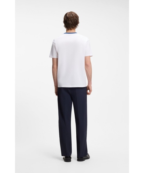 HUGO（ヒューゴ）の「コットン Tシャツ プリントライン（Tシャツ/カットソー・メンズ・ダークブルー/ホワイト・XS/XXL/M/XL/L/S）」の5枚目の写真
