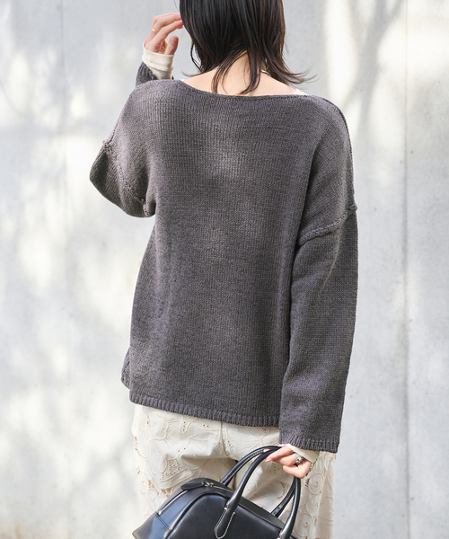 JOURNAL STANDARD(ジャーナルスタンダード)の「《追加3》テープヤーンDROPプルオーバー(ニット/セーター・レディース・ブラック系その他/ピンク/ホワイト・FREE)」の13枚目の写真