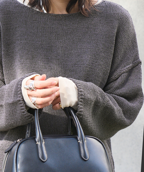 JOURNAL STANDARD(ジャーナルスタンダード)の「《追加3》テープヤーンDROPプルオーバー(ニット/セーター・レディース・ブラック系その他/ピンク/ホワイト・FREE)」の16枚目の写真