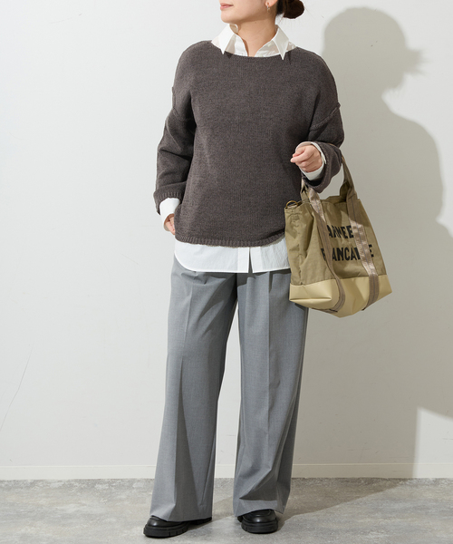 JOURNAL STANDARD(ジャーナルスタンダード)の「《追加3》テープヤーンDROPプルオーバー(ニット/セーター・レディース・ブラック系その他/ピンク/ホワイト・FREE)」の18枚目の写真