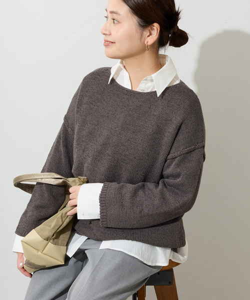 JOURNAL STANDARD(ジャーナルスタンダード)の「《追加3》テープヤーンDROPプルオーバー(ニット/セーター・レディース・ブラック系その他/ピンク/ホワイト・FREE)」の20枚目の写真