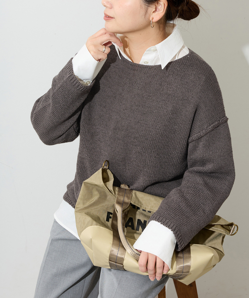 JOURNAL STANDARD(ジャーナルスタンダード)の「《追加3》テープヤーンDROPプルオーバー(ニット/セーター・レディース・ブラック系その他/ピンク/ホワイト・FREE)」の21枚目の写真