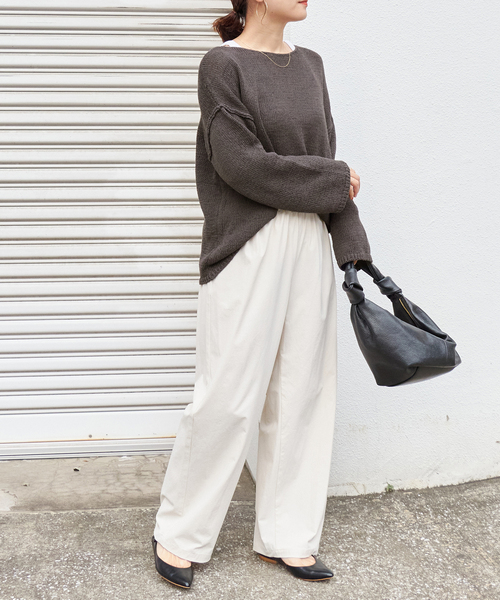 JOURNAL STANDARD(ジャーナルスタンダード)の「《追加3》テープヤーンDROPプルオーバー(ニット/セーター・レディース・ブラック系その他/ピンク/ホワイト・FREE)」の22枚目の写真