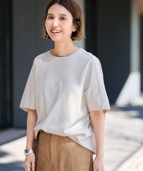 ≪一部カラーWEB限定 / 追加≫スムースコクーンプルオーバー（Tシャツ
