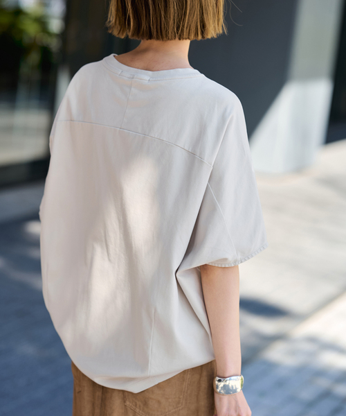 ≪一部カラーWEB限定 / 追加≫スムースコクーンプルオーバー（Tシャツ